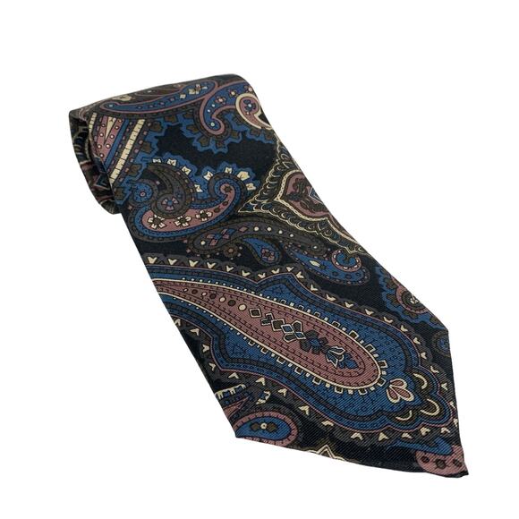 Vintage Christian Dior Mens Paisley Printed Neck Tie - Picture 2 of 8